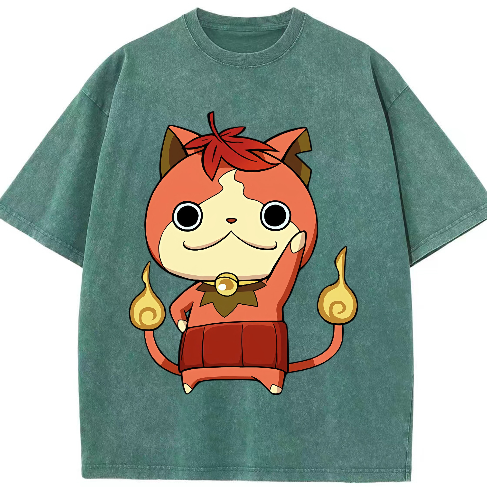 （画像用） 妖怪ウォッチ Yo-kai Watch 綿100% ヴィンテージ風 半袖Tシャツ（フロントプリント）